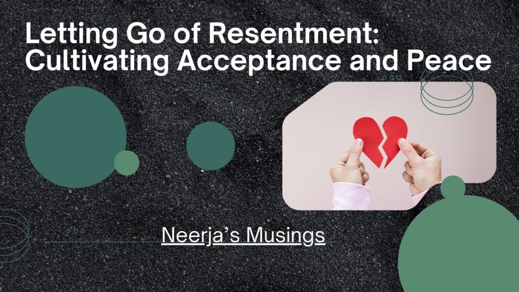"letting go of resentment," "inner peace," and "forgiveness practice."